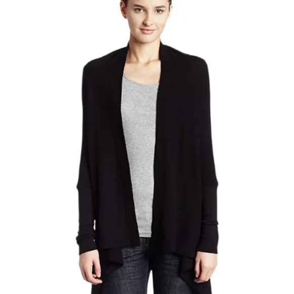 Splendid Thermal Wrap Black Cardigan - Picture 7 of 16